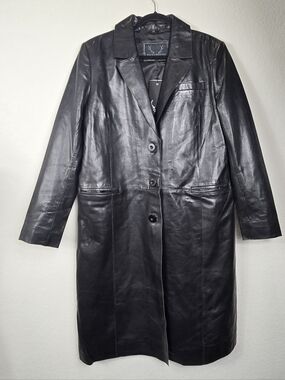 Bod & Christensen Angelica NWT Lamb Leather Coat L Longline Matrix 90s Luxe